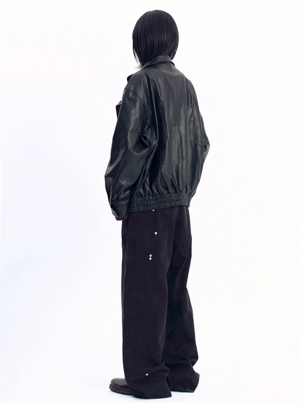 【AAKAM】Dad Leather Jacket