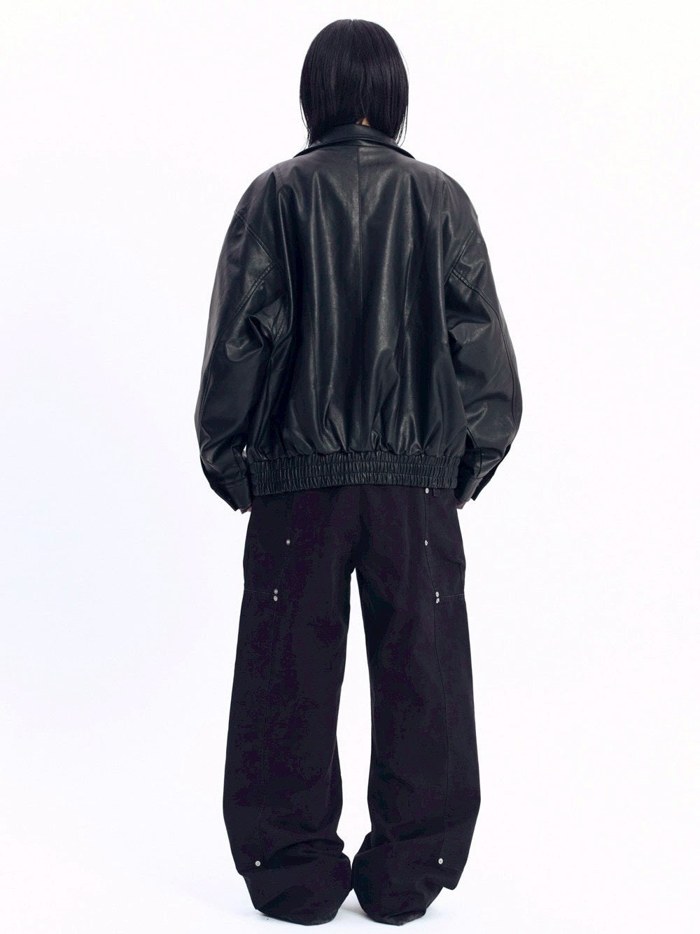 【AAKAM】Dad Leather Jacket