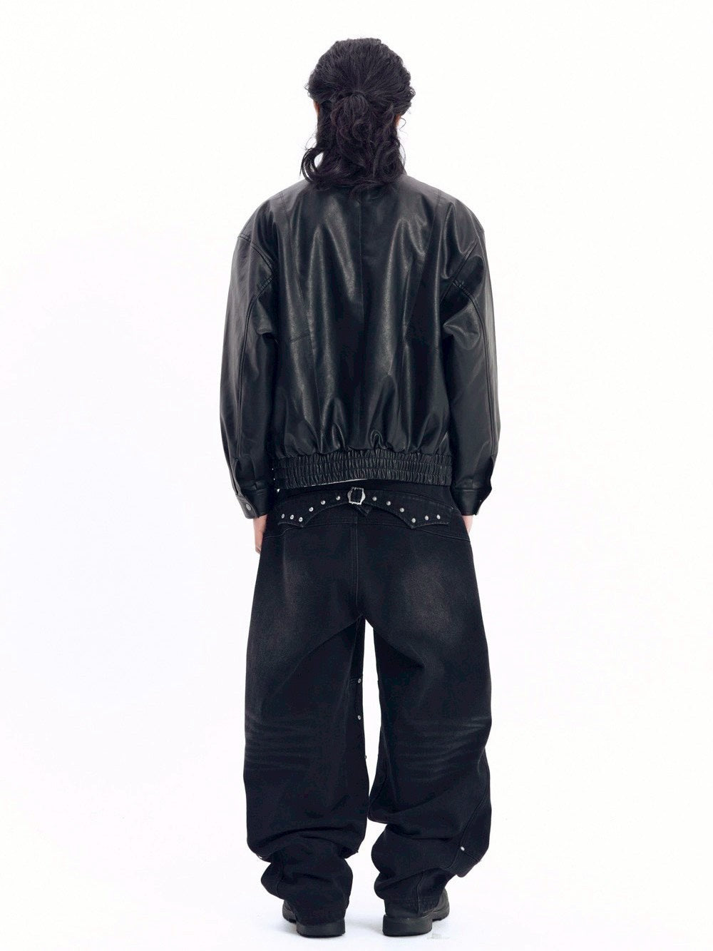 【AAKAM】Dad Leather Jacket