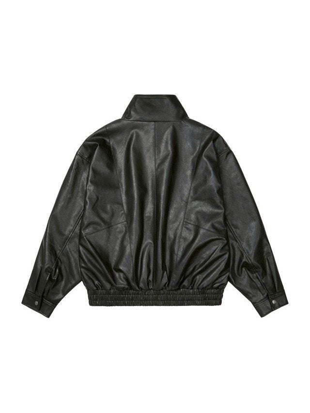 【AAKAM】Dad Leather Jacket