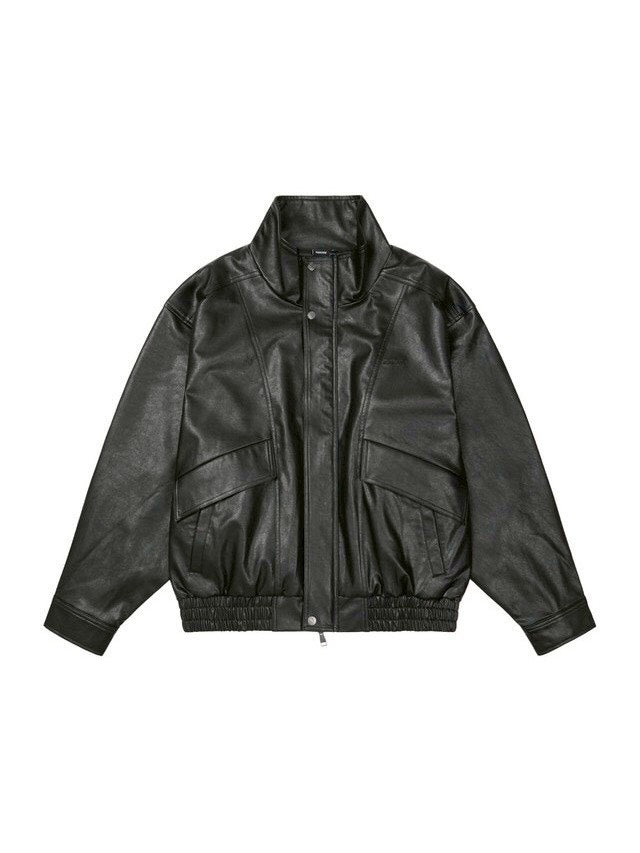 【AAKAM】Dad Leather Jacket