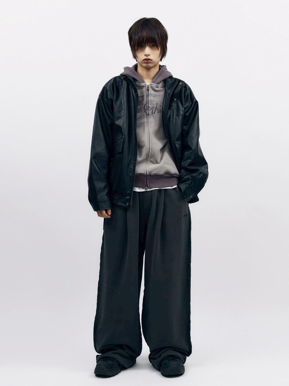【AAKAM】Dad Leather Jacket