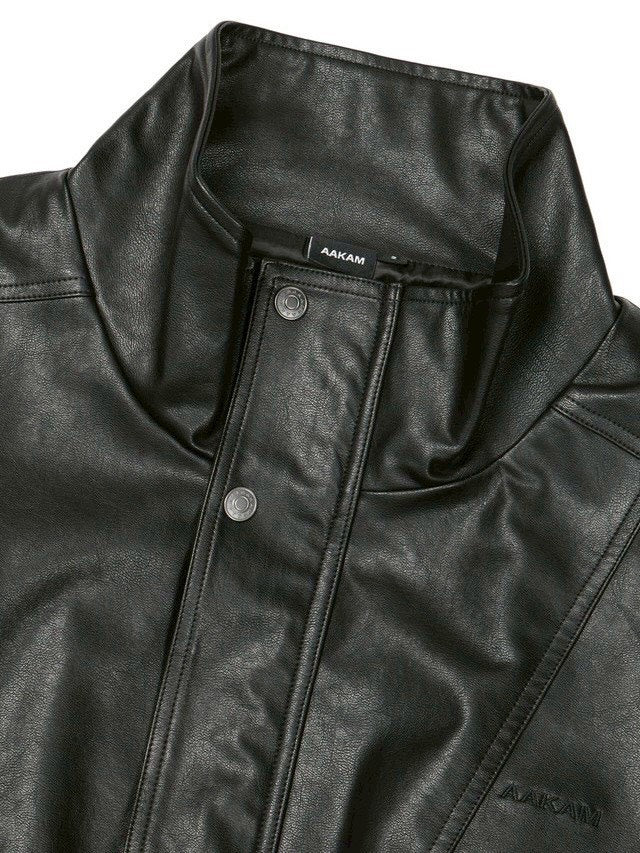 【AAKAM】Dad Leather Jacket