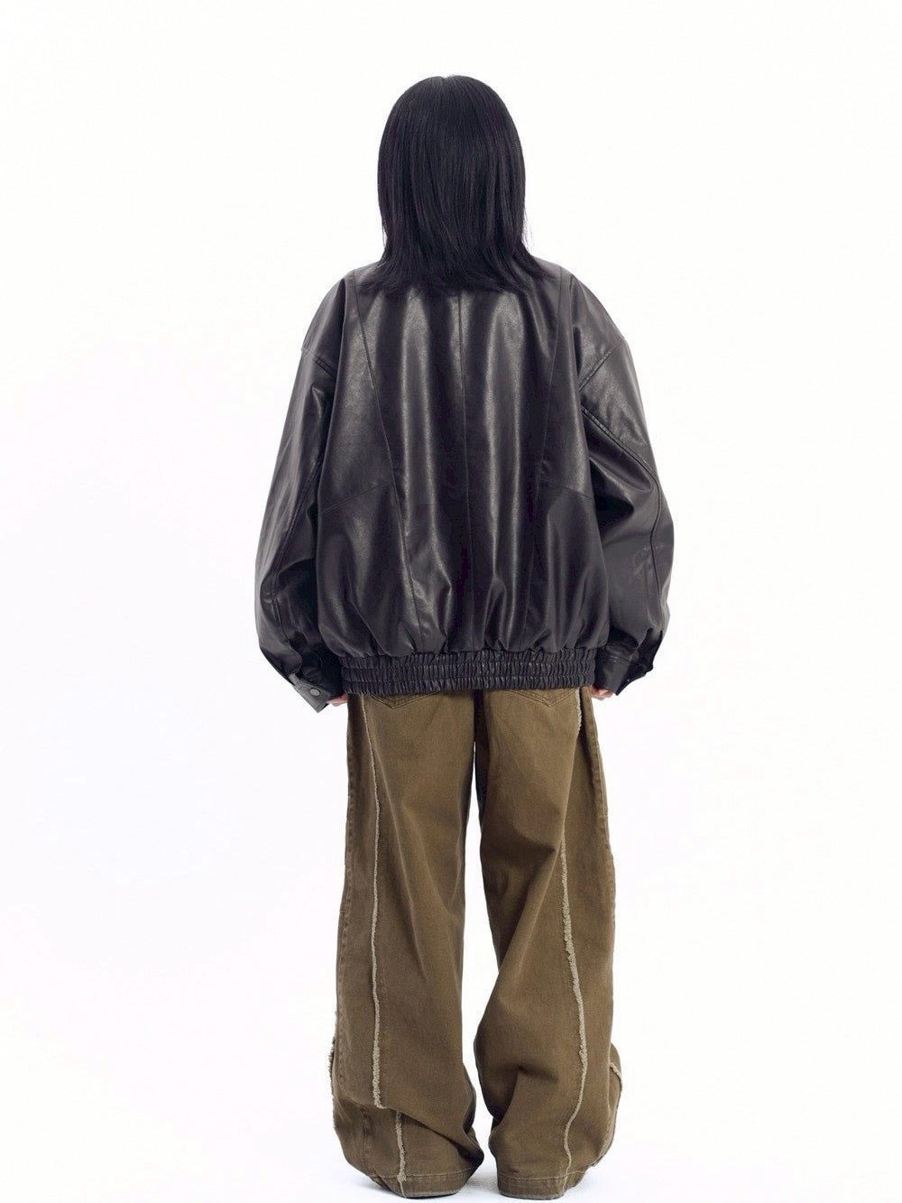 【AAKAM】Dad Leather Jacket