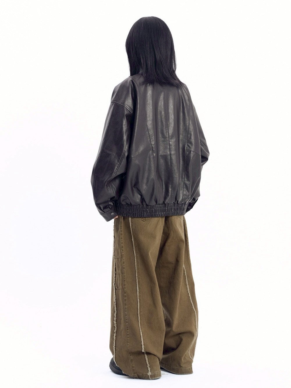【AAKAM】Dad Leather Jacket