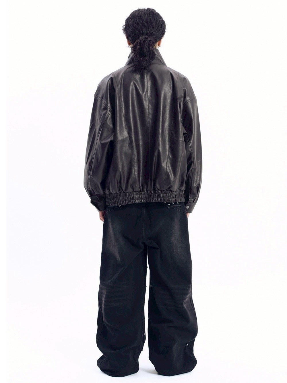【AAKAM】Dad Leather Jacket