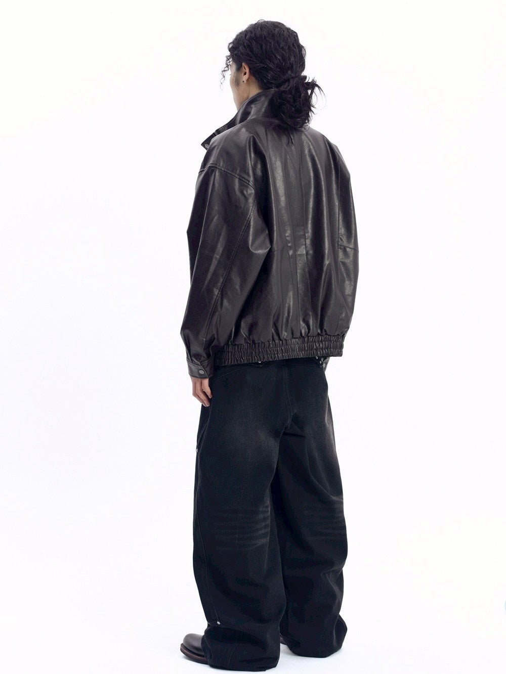 【AAKAM】Dad Leather Jacket