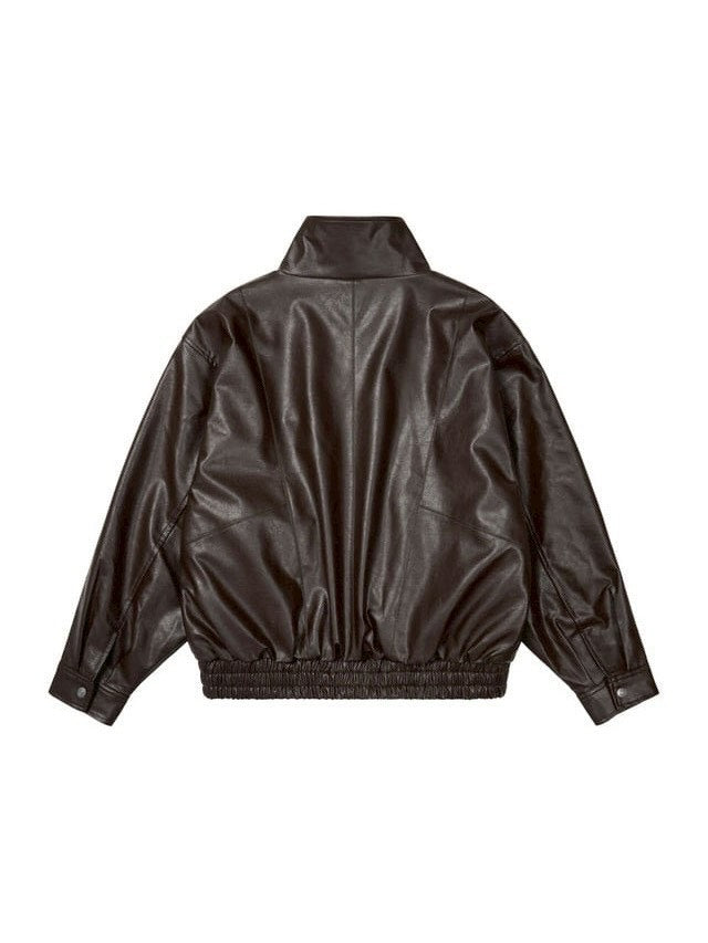 【AAKAM】Dad Leather Jacket