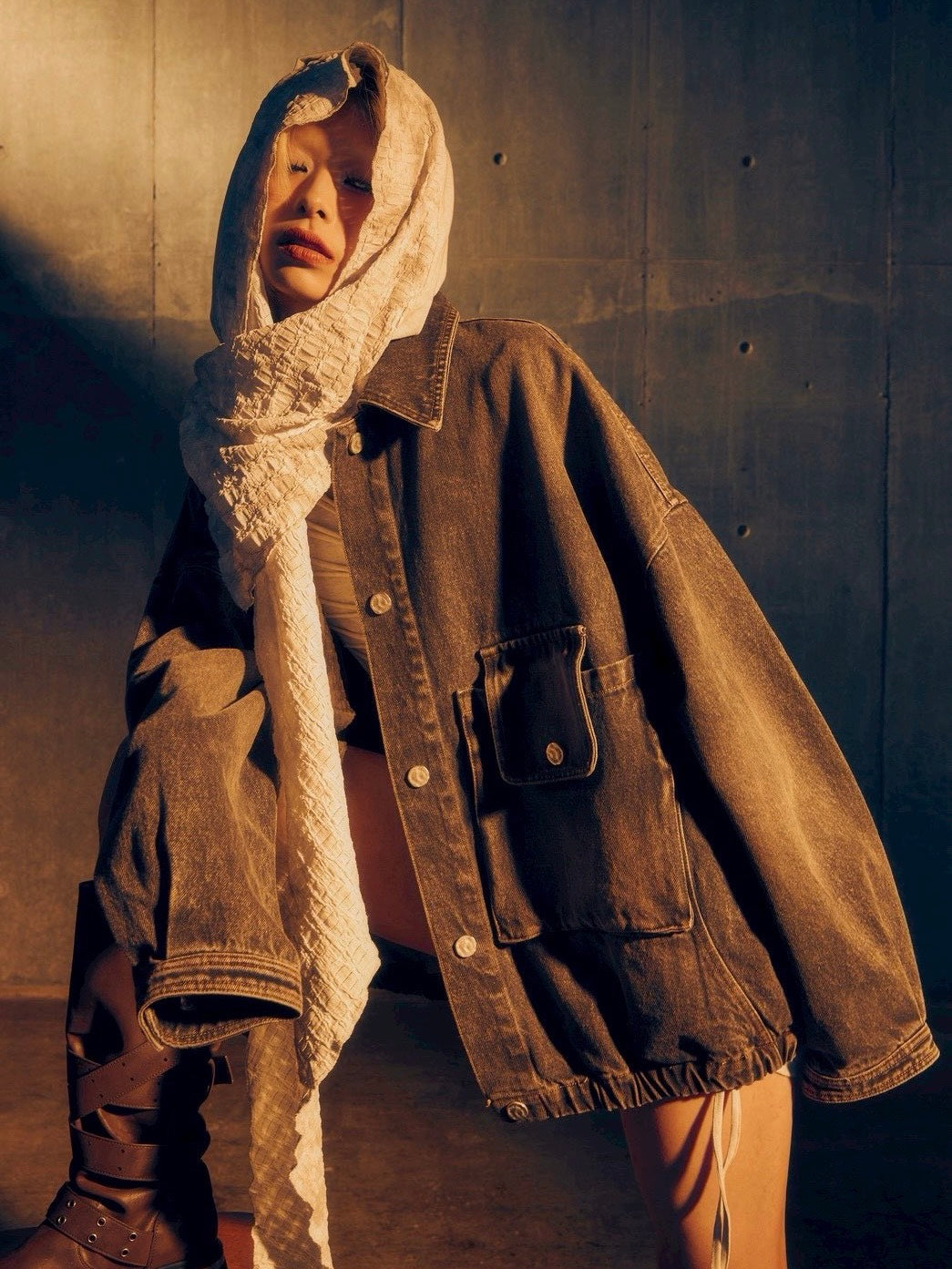 3/14 20:00発売【DIG YOUR OWN GRAVE】Washed Denim Jacket