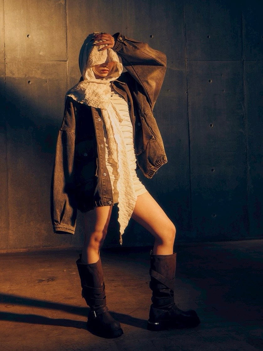 3/14 20:00発売【DIG YOUR OWN GRAVE】Washed Denim Jacket