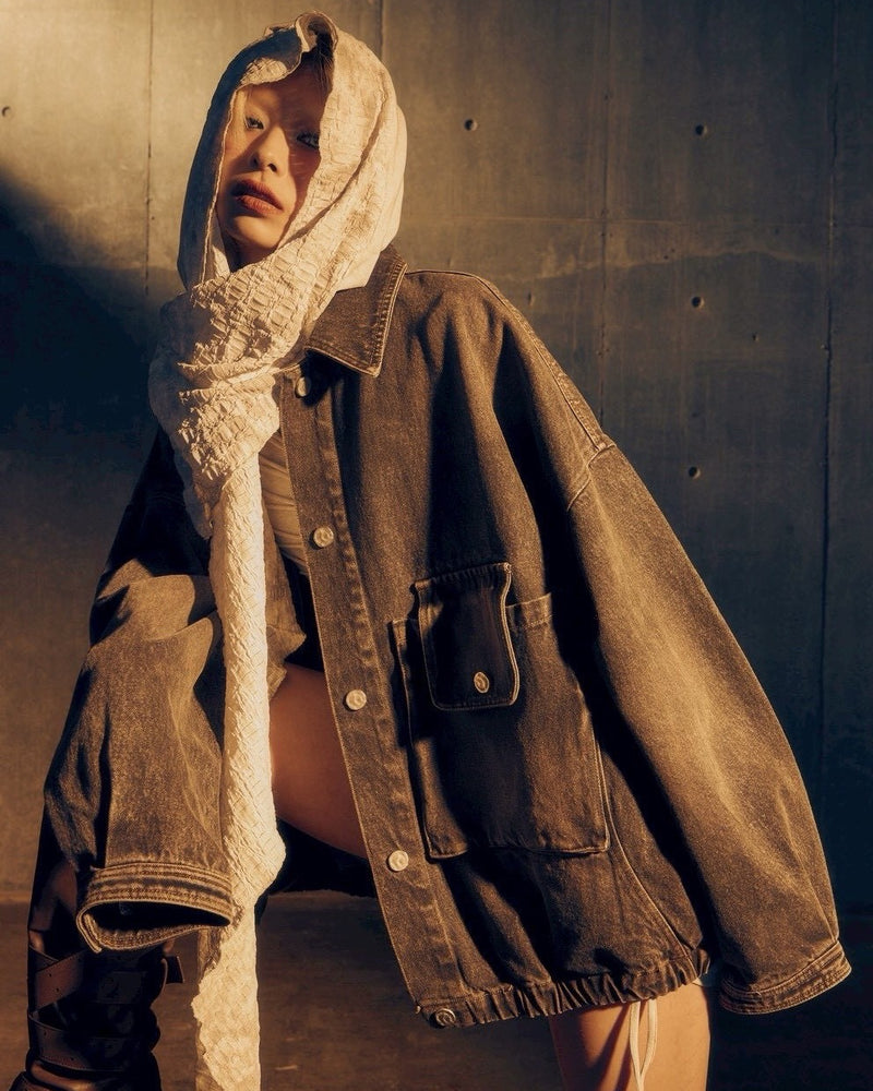 【DIG YOUR OWN GRAVE】Washed Denim Jacket