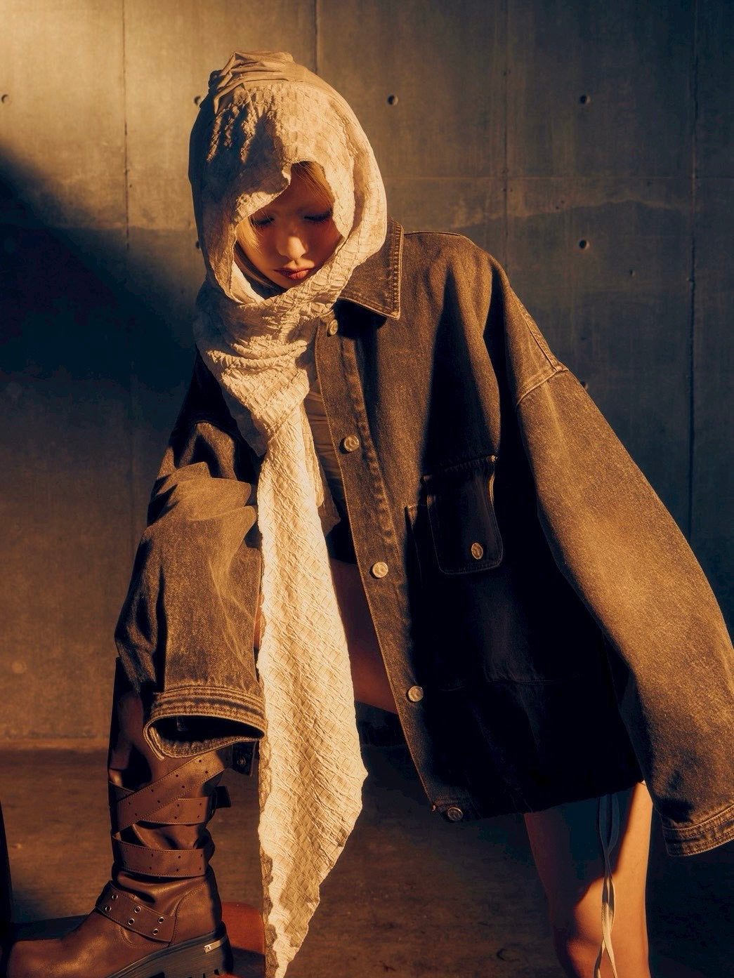 3/14 20:00発売【DIG YOUR OWN GRAVE】Washed Denim Jacket