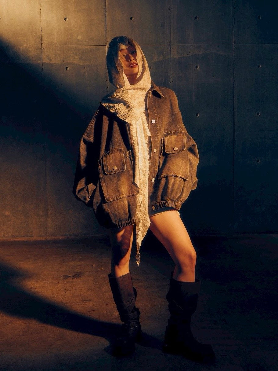 3/14 20:00発売【DIG YOUR OWN GRAVE】Washed Denim Jacket