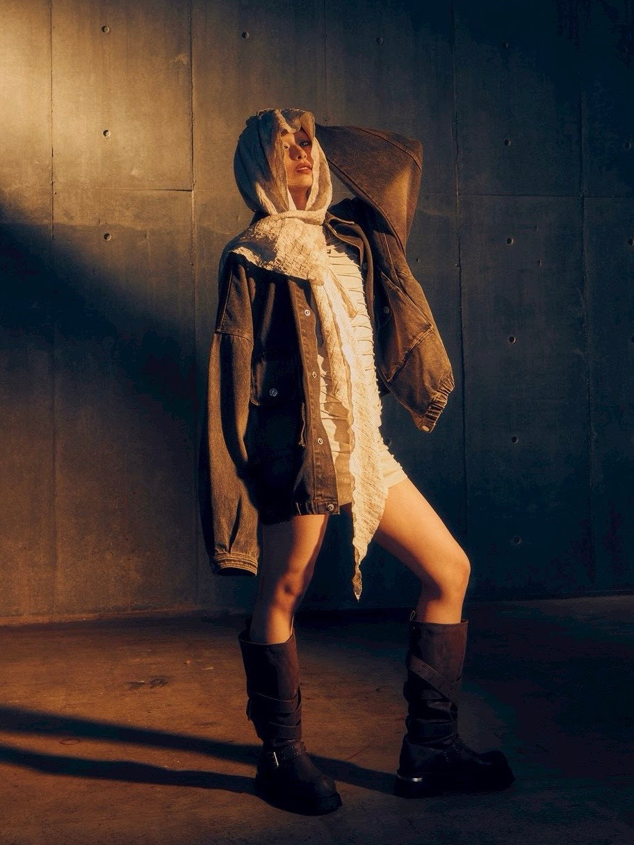 3/14 20:00発売【DIG YOUR OWN GRAVE】Washed Denim Jacket