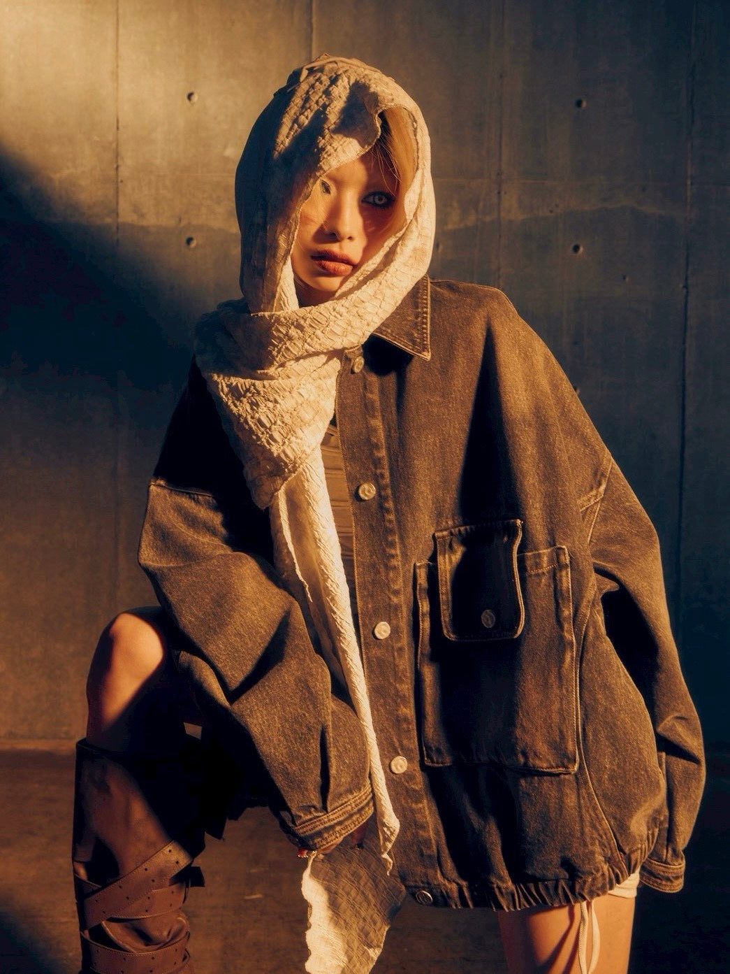 3/14 20:00発売【DIG YOUR OWN GRAVE】Washed Denim Jacket