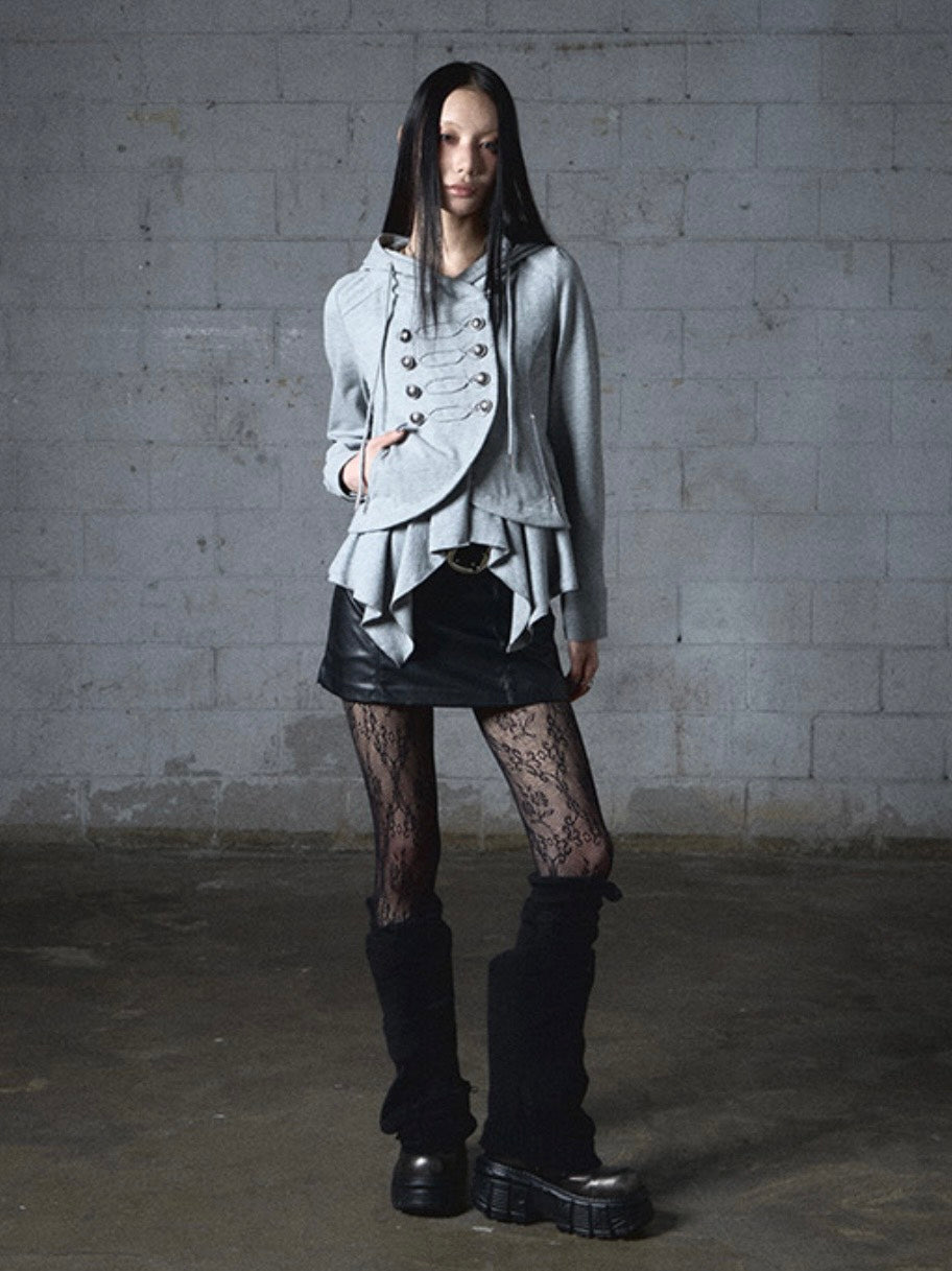 【NOT KNOWING】Layered Napoleon Hood Jacket