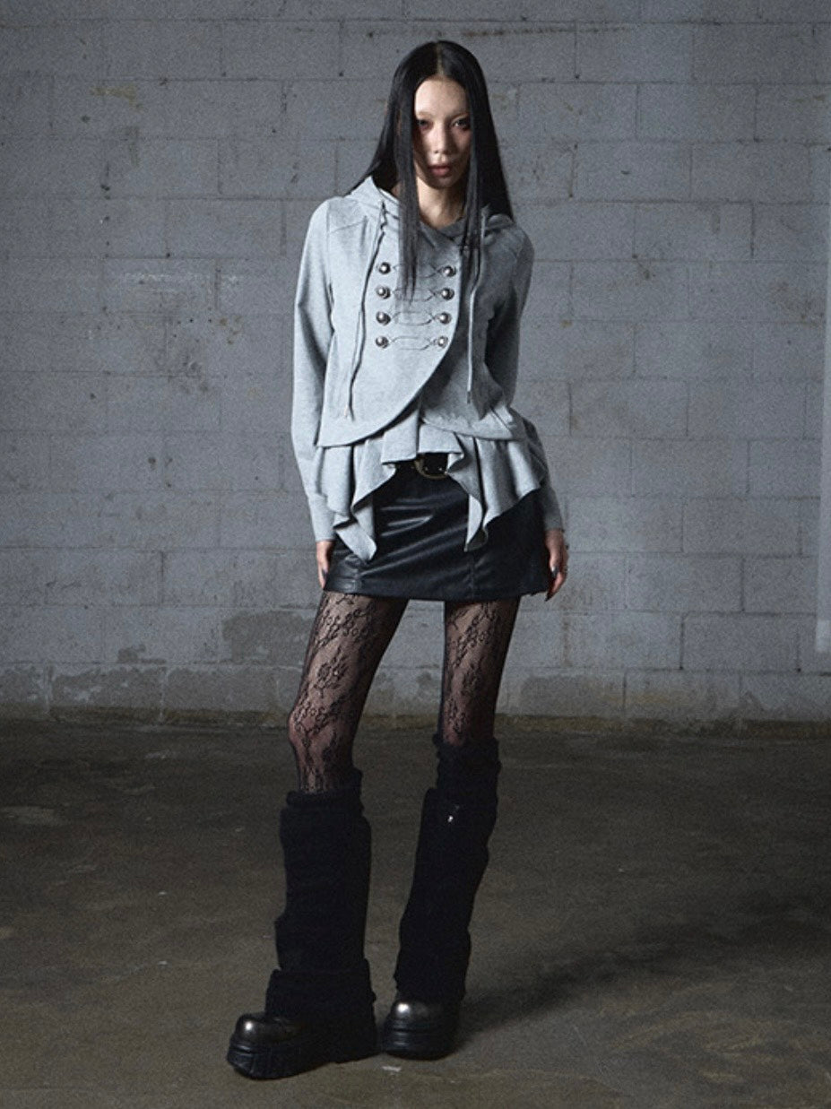 【NOT KNOWING】Layered Napoleon Hood Jacket