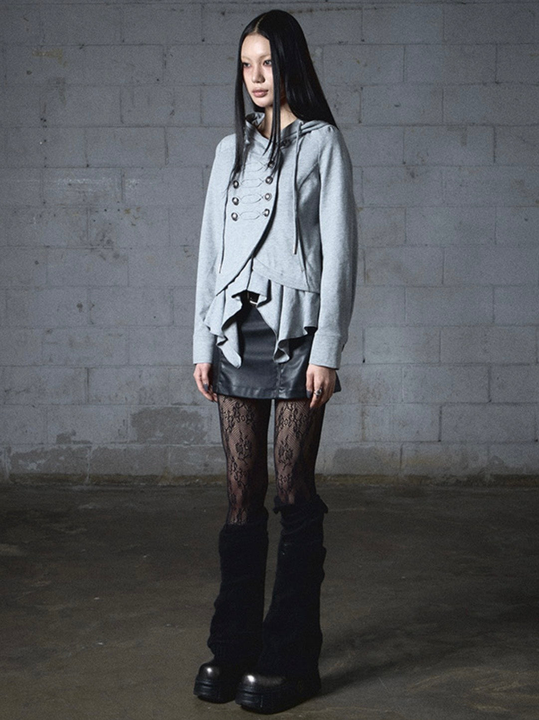 【NOT KNOWING】Layered Napoleon Hood Jacket