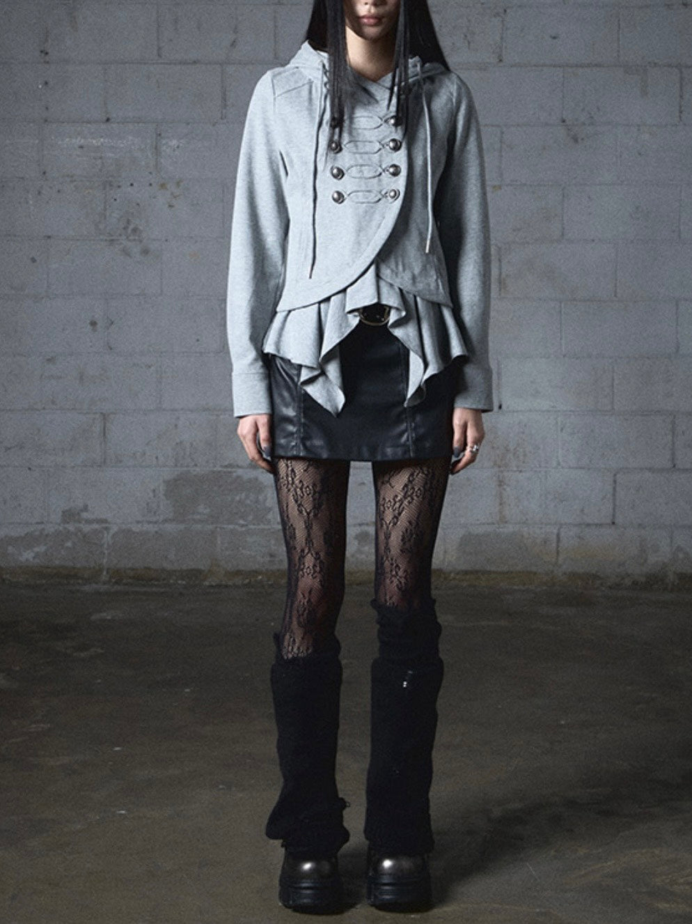 【NOT KNOWING】Layered Napoleon Hood Jacket