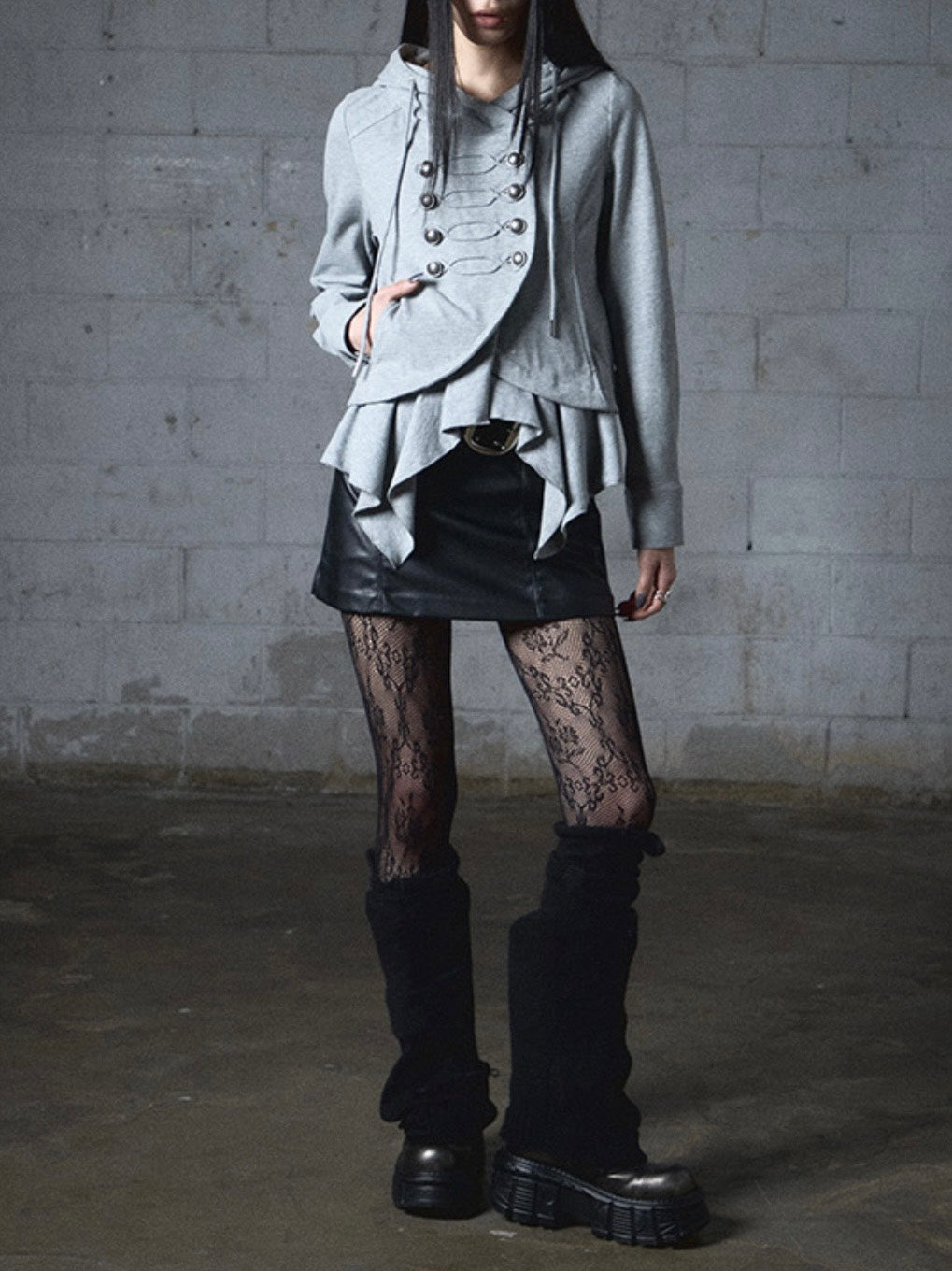 【NOT KNOWING】Layered Napoleon Hood Jacket