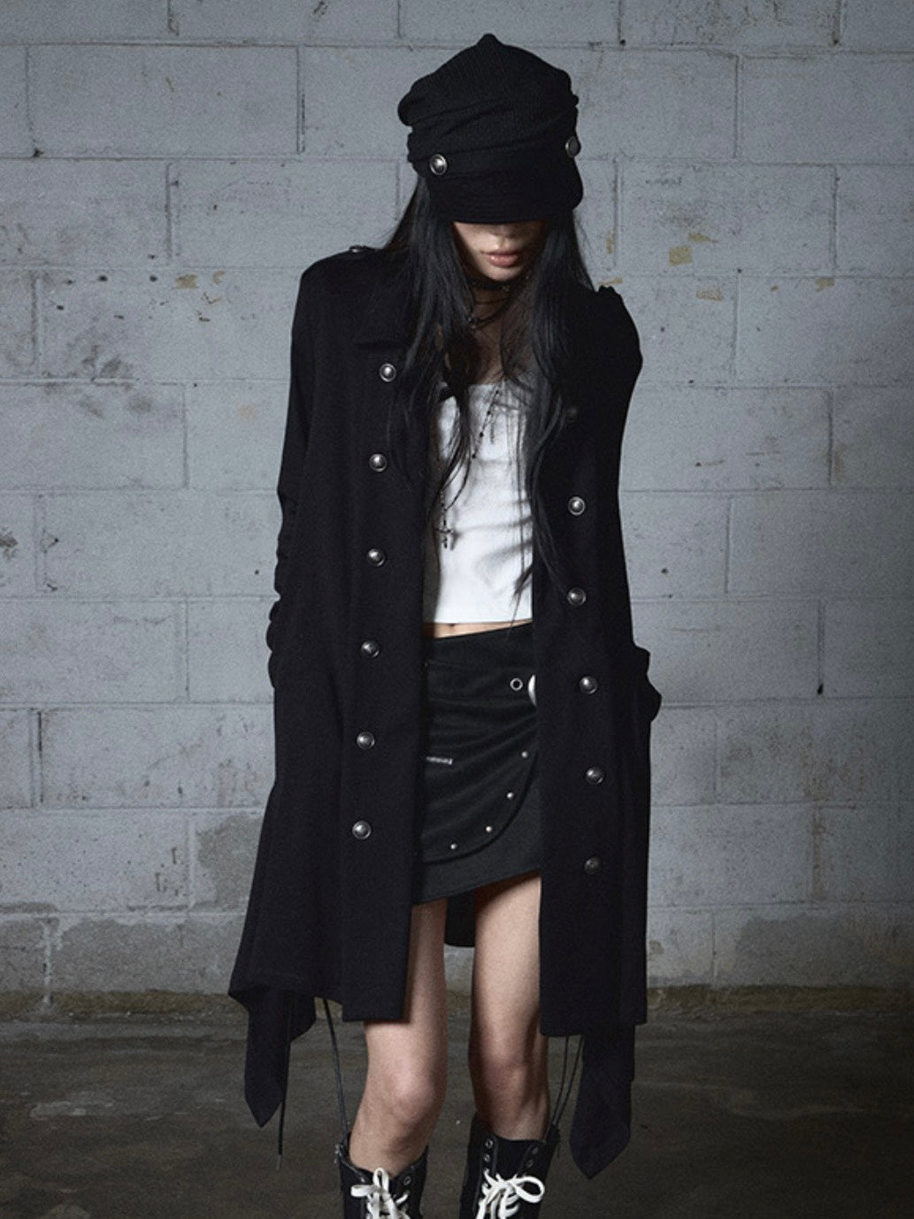 【NOT KNOWING】Double Button Jersey Cardigan