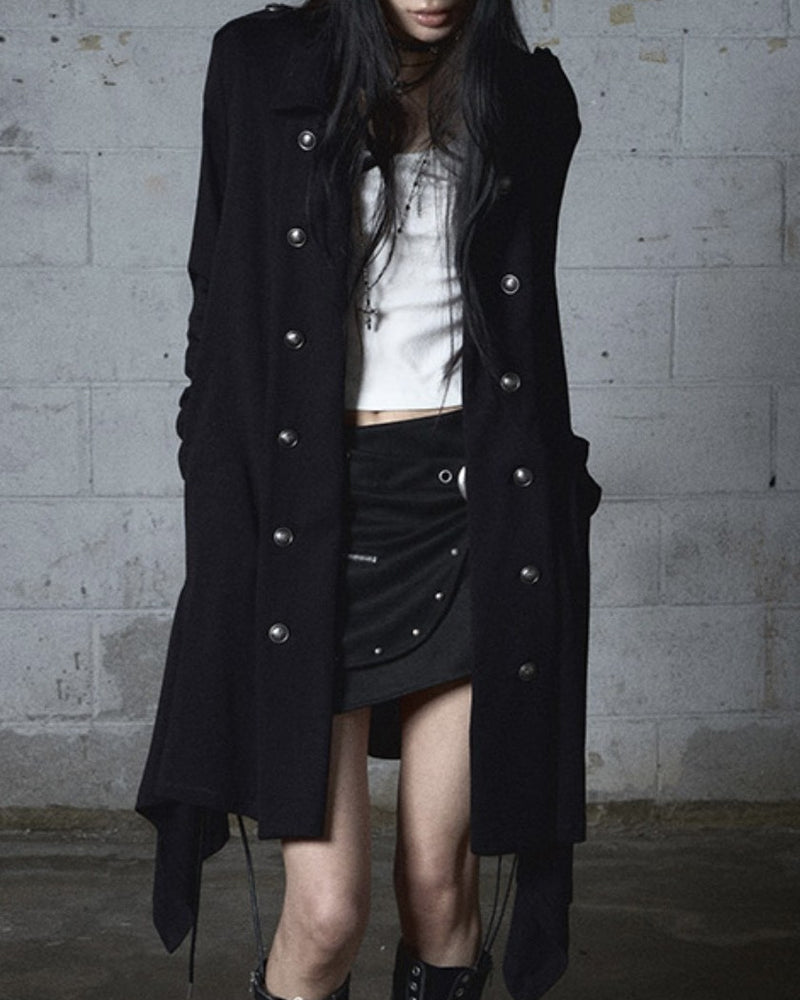 【NOT KNOWING】Double Button Jersey Cardigan