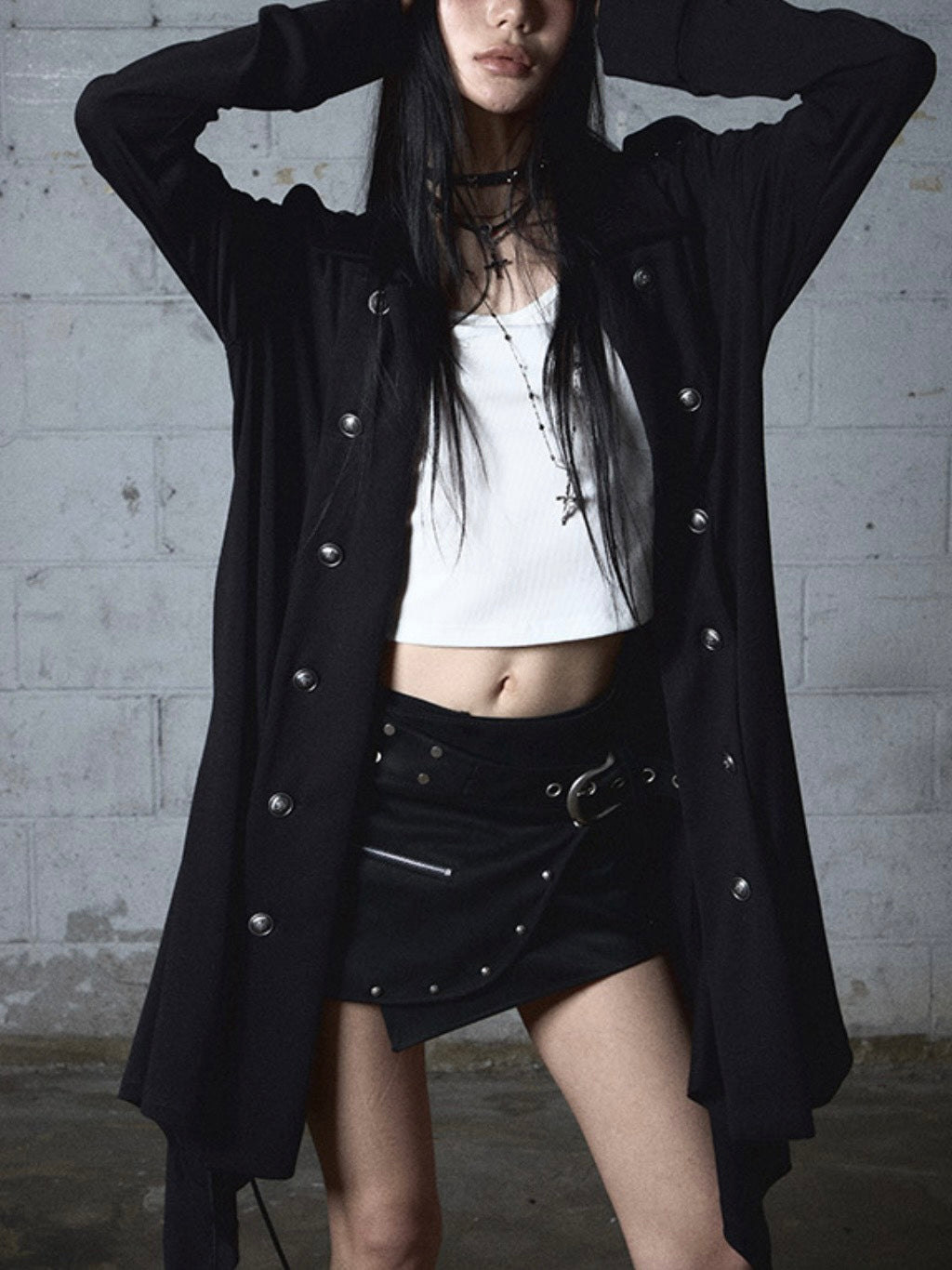 【NOT KNOWING】Double Button Jersey Cardigan