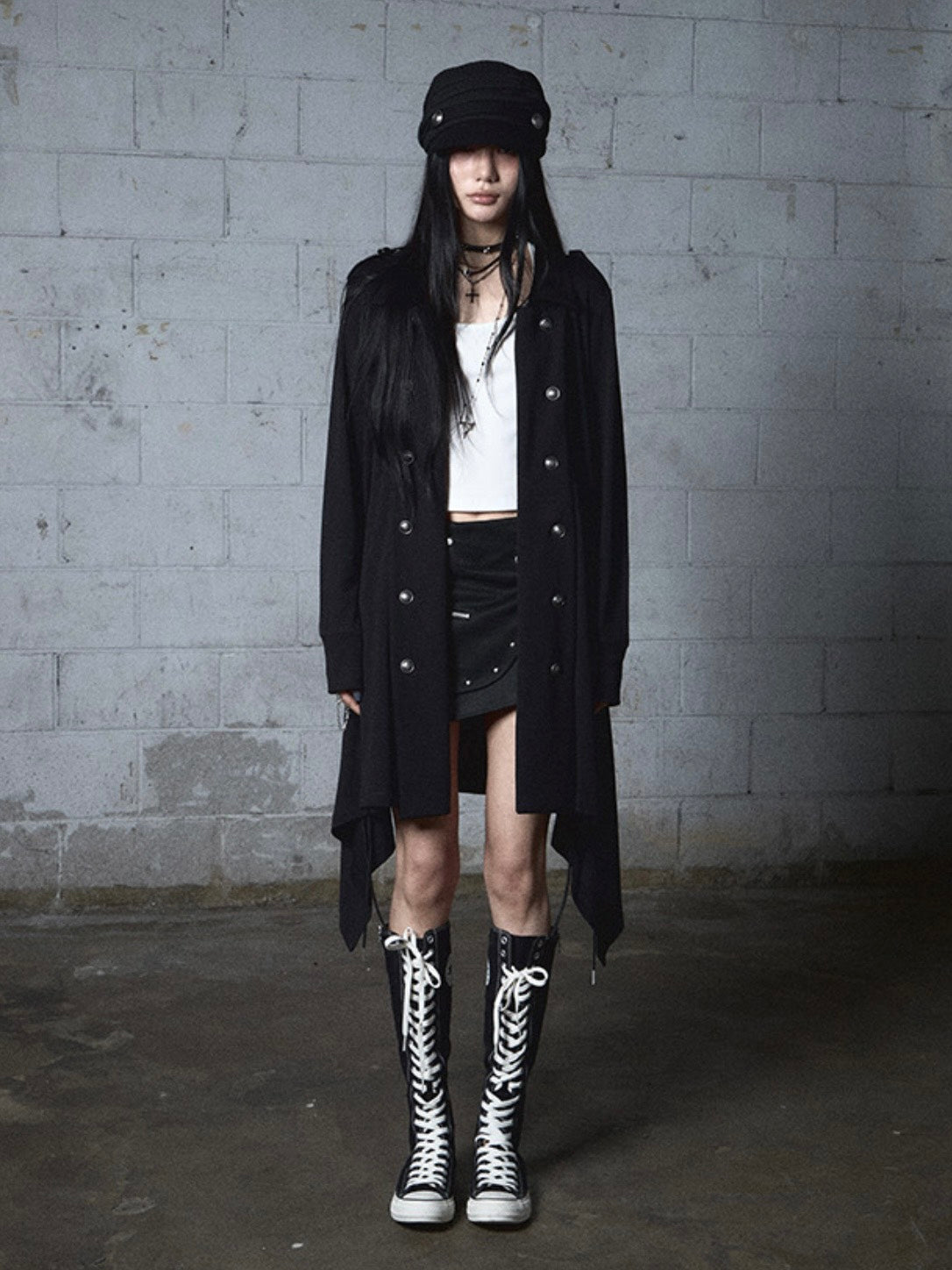 【NOT KNOWING】Double Button Jersey Cardigan