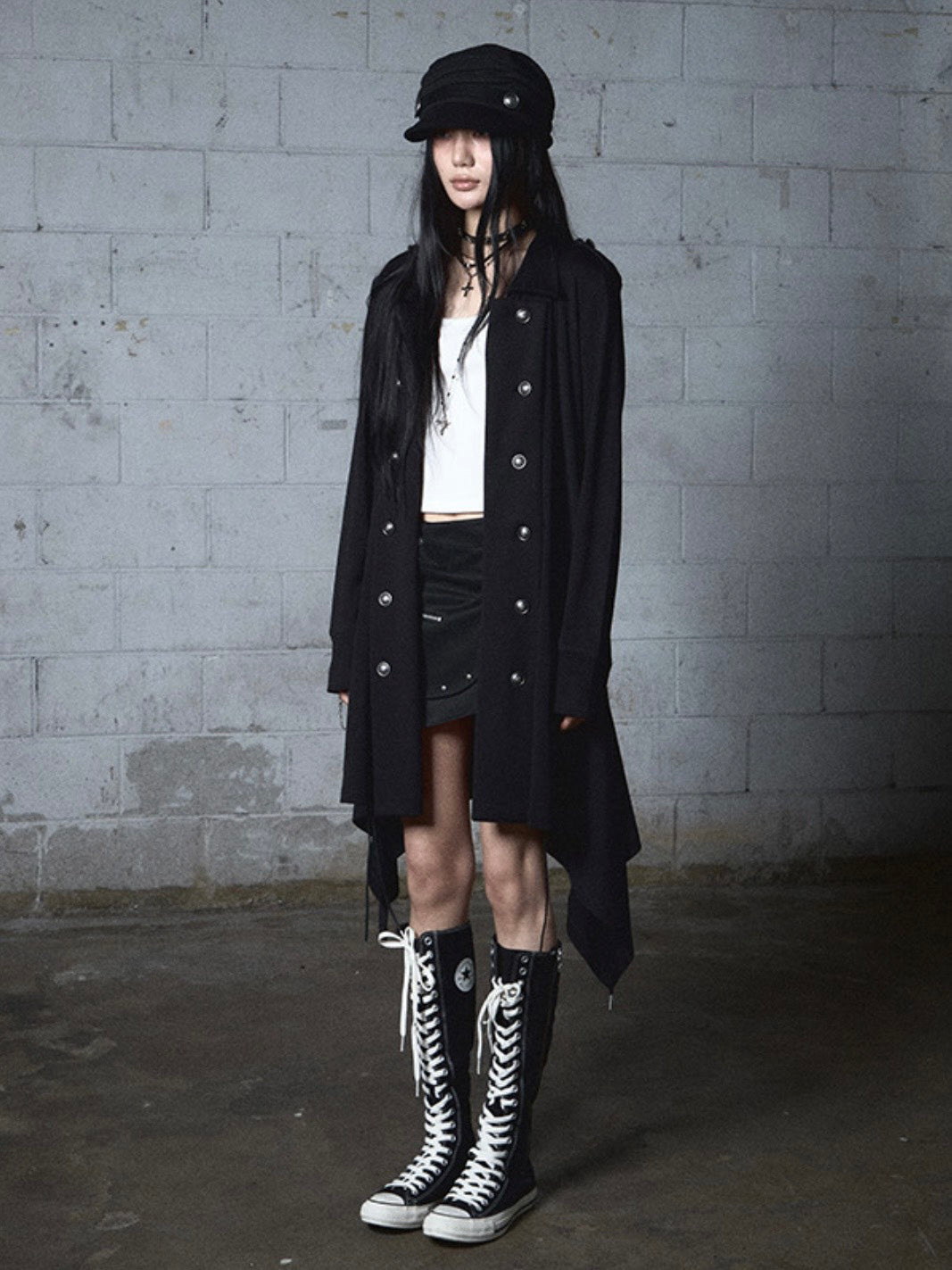 【NOT KNOWING】Double Button Jersey Cardigan