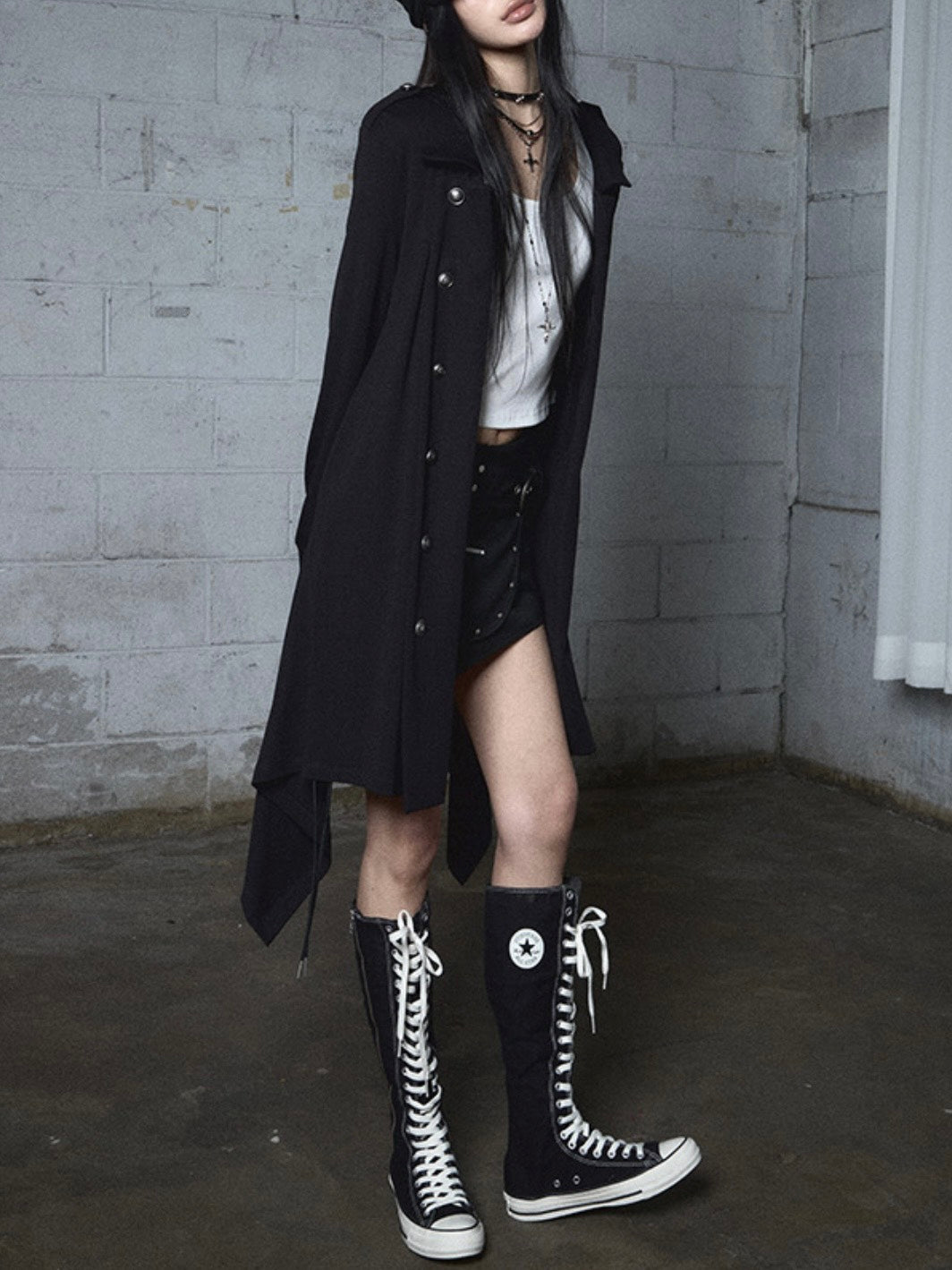 【NOT KNOWING】Double Button Jersey Cardigan