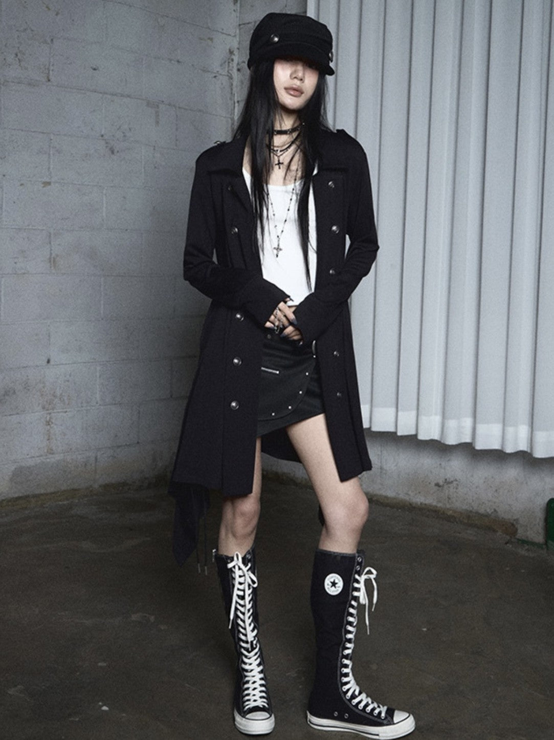 【NOT KNOWING】Double Button Jersey Cardigan