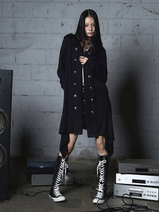 【NOT KNOWING】Double Button Jersey Cardigan