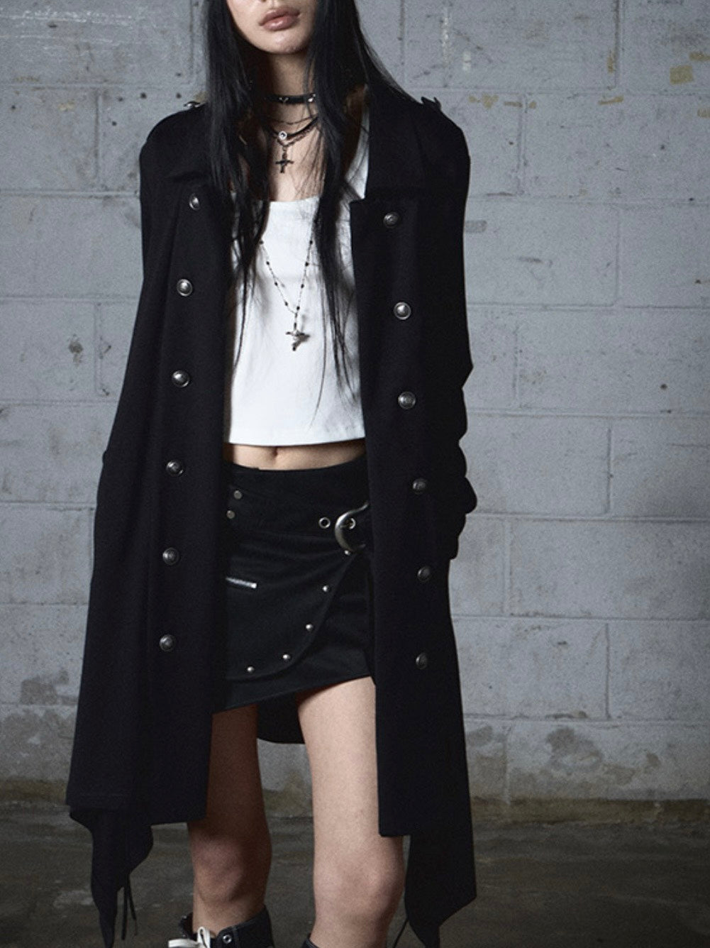 【NOT KNOWING】Double Button Jersey Cardigan