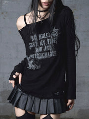 【NOT KNOWING】Destroyed Back Lace Top