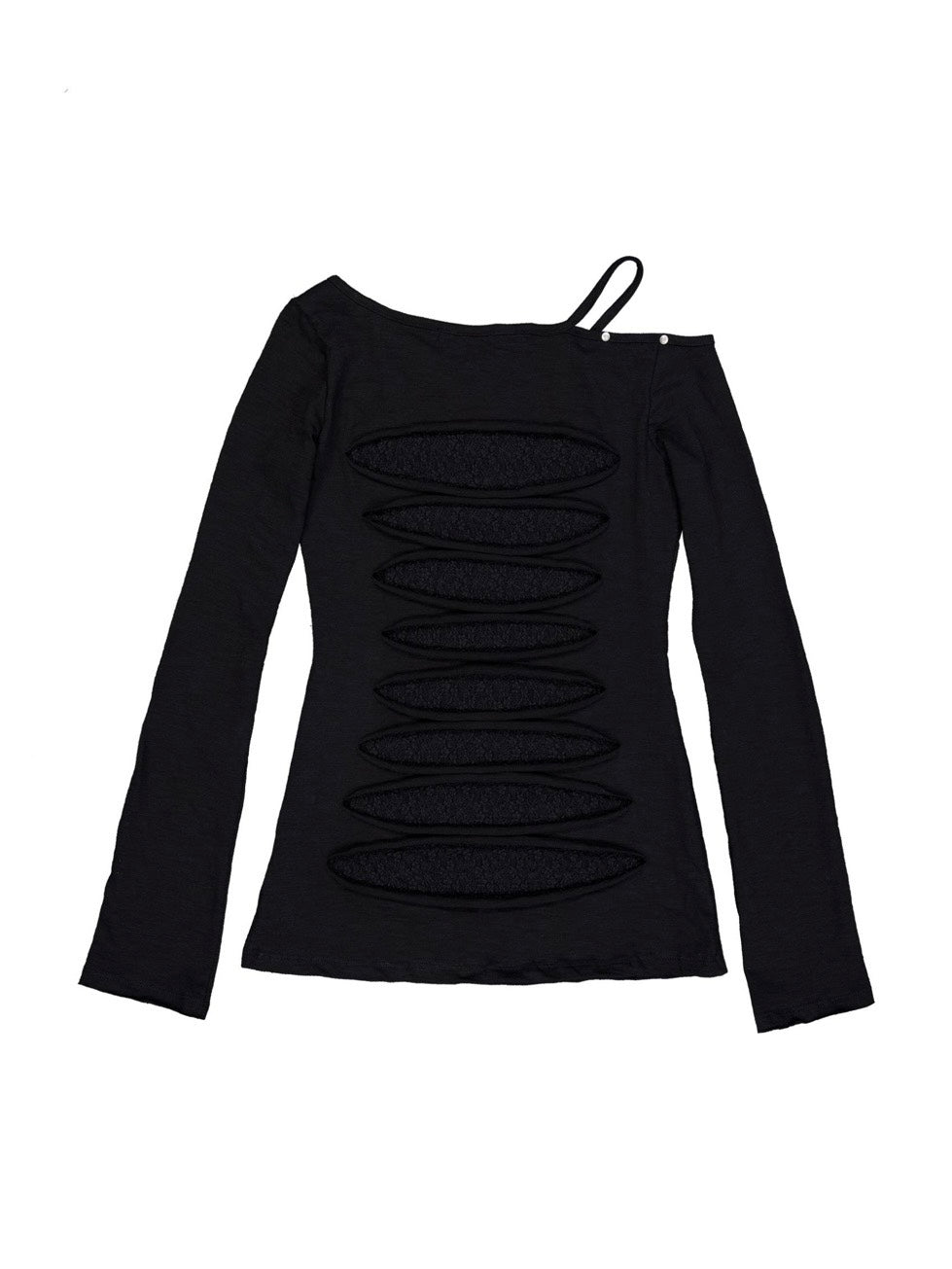 【NOT KNOWING】Destroyed Back Lace Top