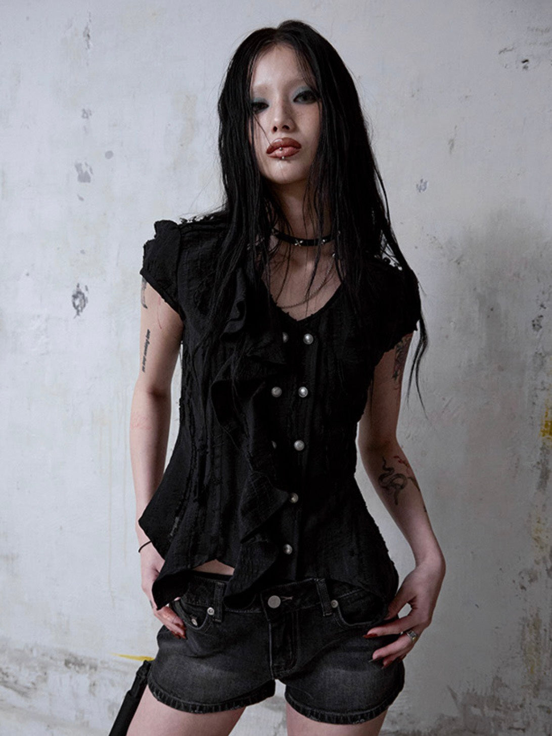 【NOT KNOWING】Mili Grunge Blouse