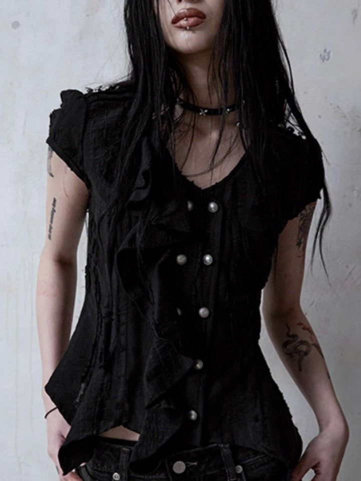 【NOT KNOWING】Mili Grunge Blouse