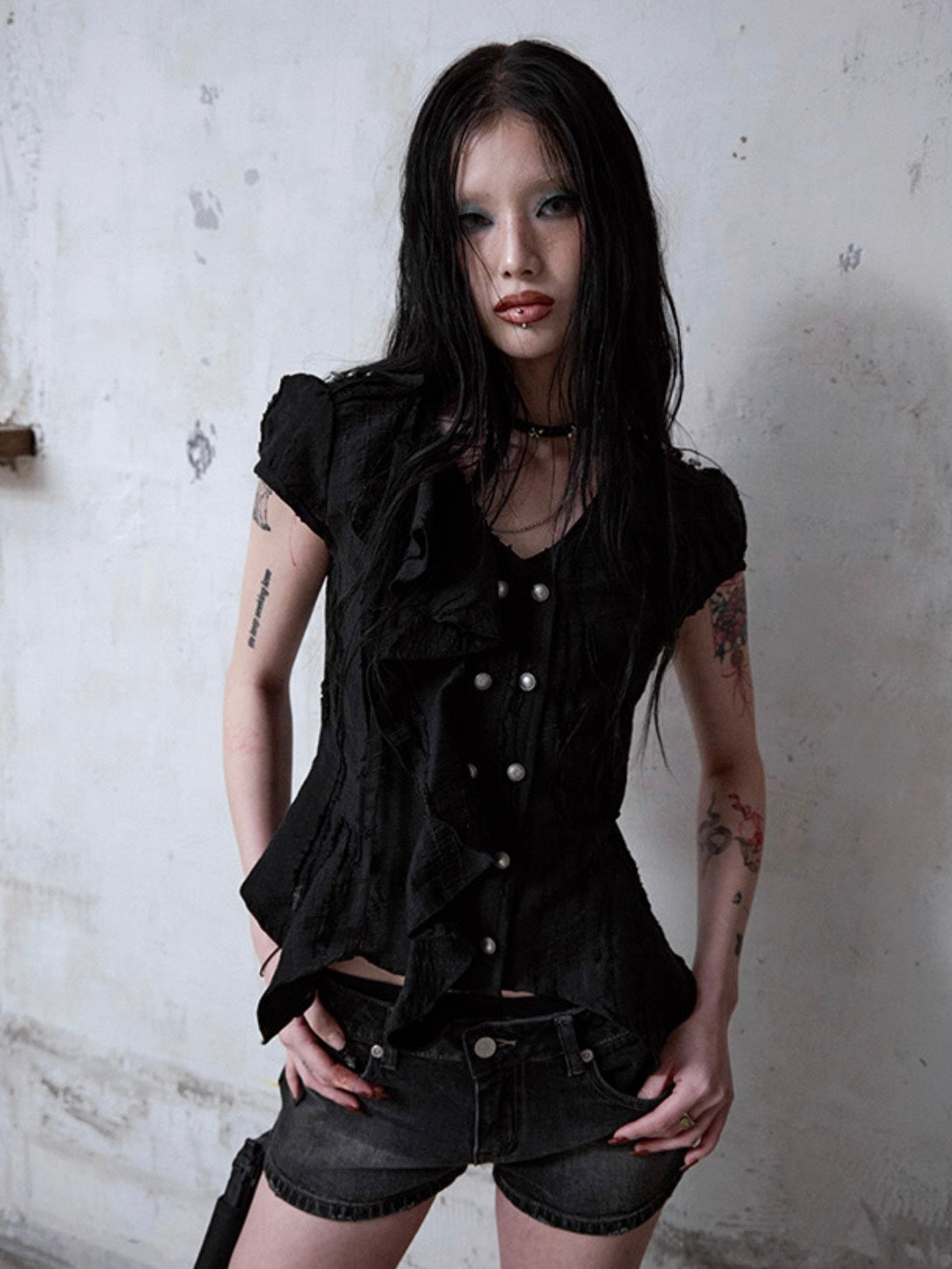 【NOT KNOWING】Mili Grunge Blouse