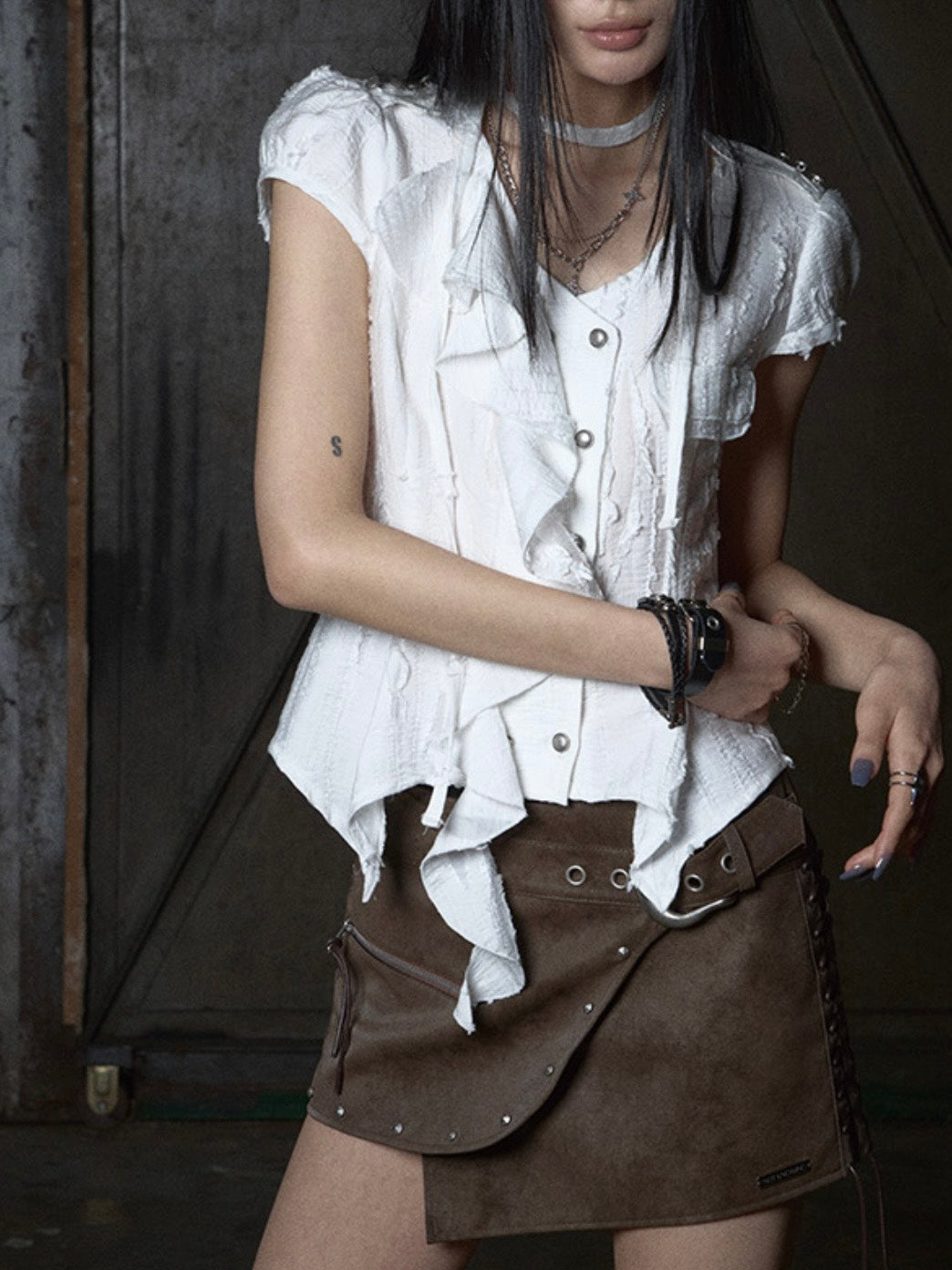 【NOT KNOWING】Mili Grunge Blouse