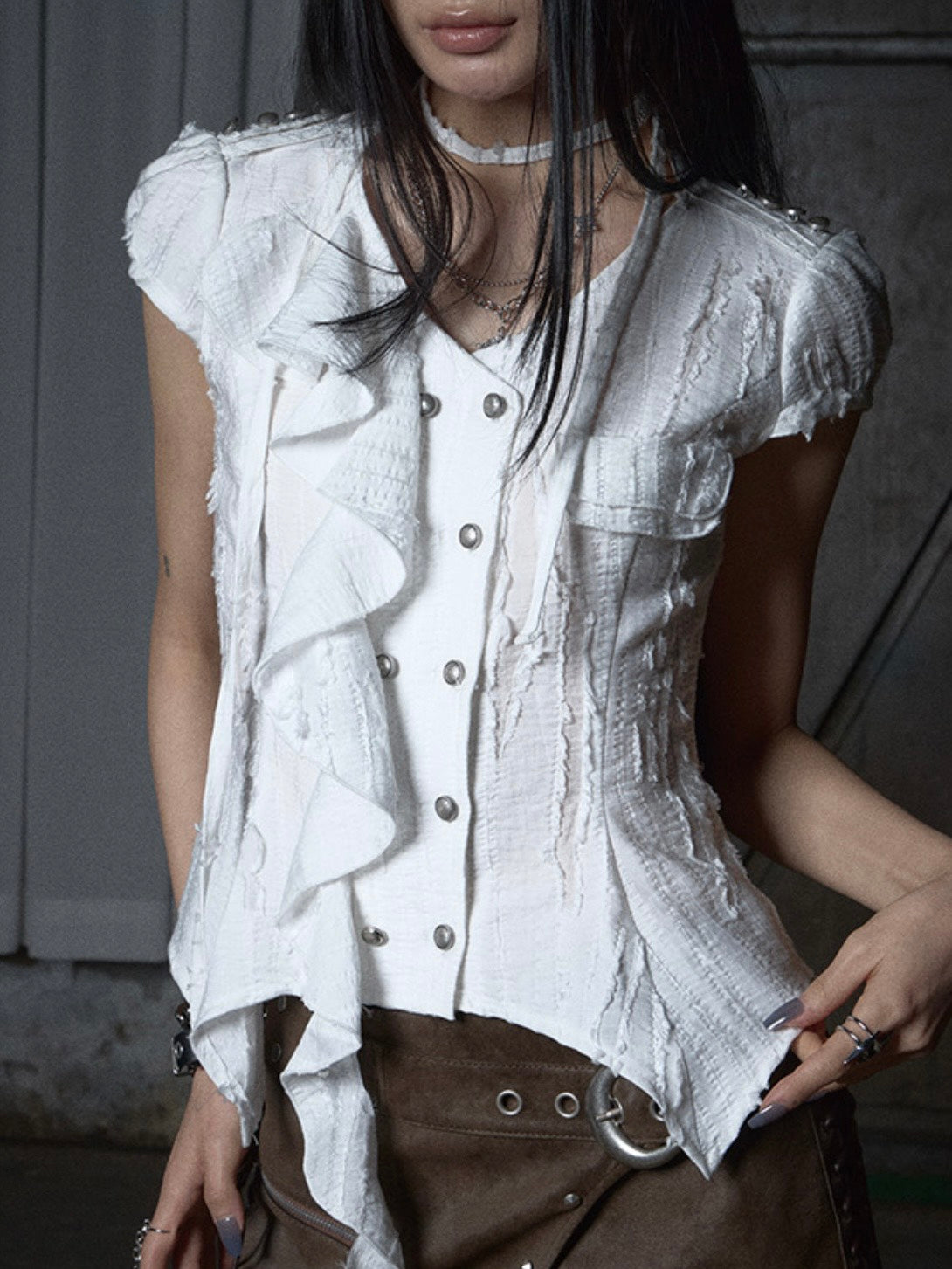 【NOT KNOWING】Mili Grunge Blouse