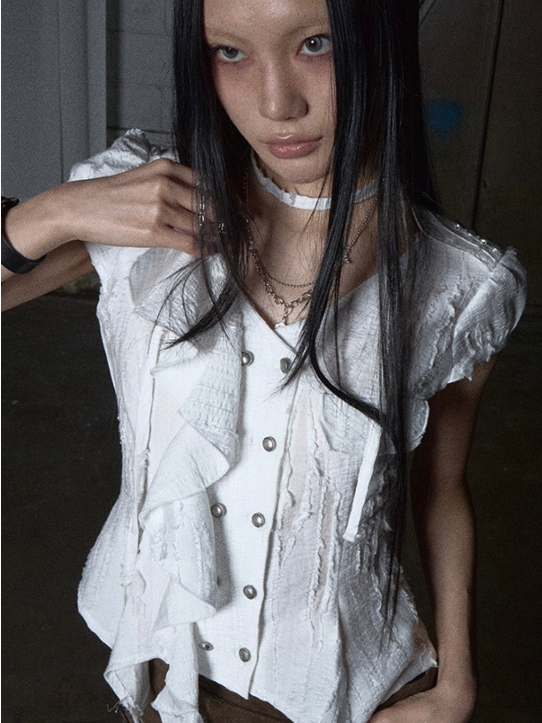 【NOT KNOWING】Mili Grunge Blouse