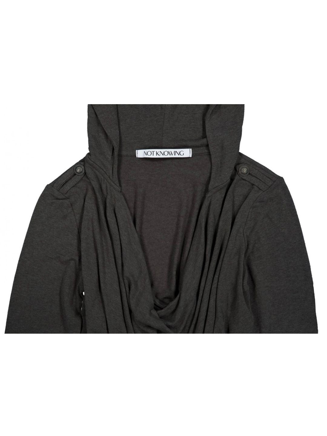 【NOT KNOWING】Mili Drape Cowl Hoodie