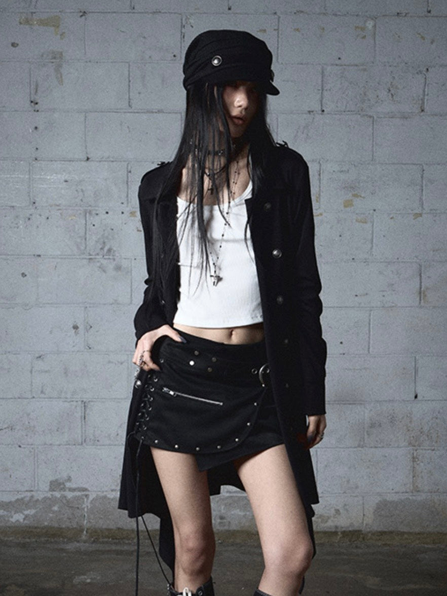 【NOT KNOWING】Draped Button Knit Cap