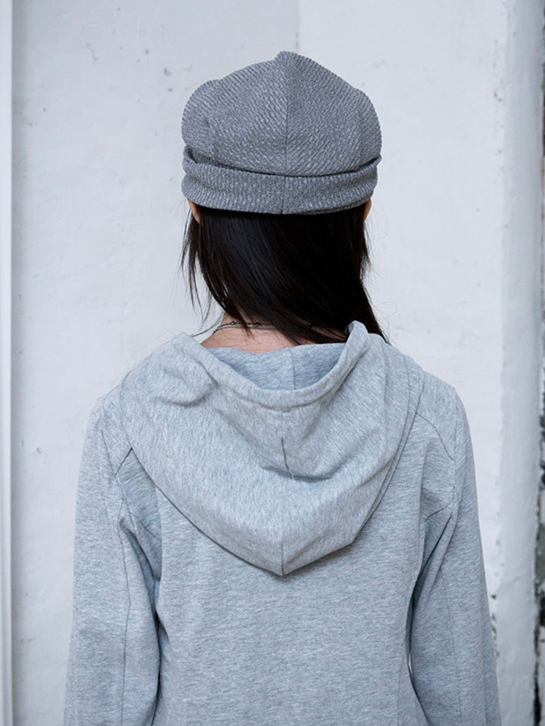 【NOT KNOWING】Draped Button Knit Cap