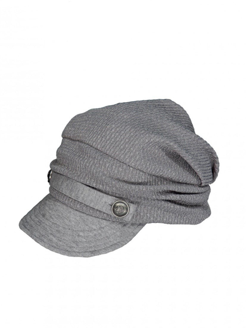 【NOT KNOWING】Draped Button Knit Cap