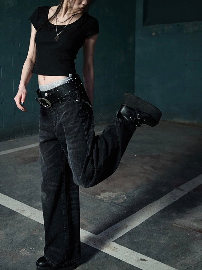 【NOT KNOWING】Scoop Neck Tee