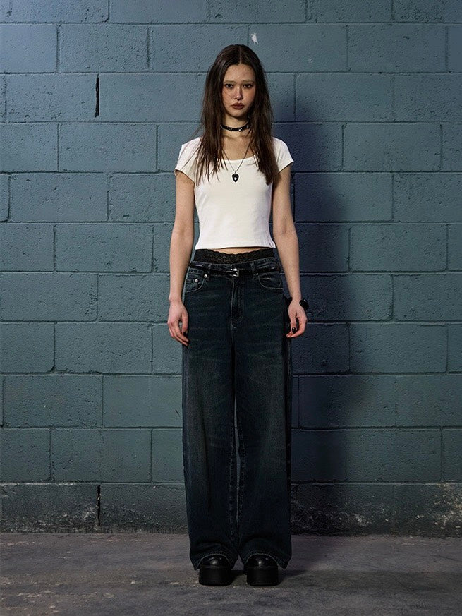 【NOT KNOWING】Scoop Neck Tee