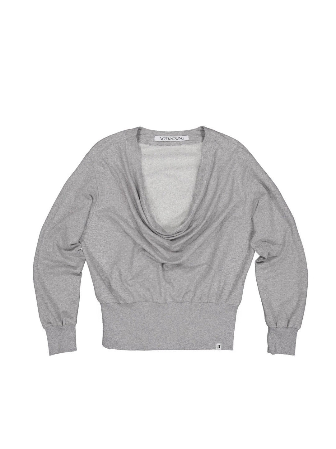 【NOT KNOWING】Deep Cowl Neck Sweatshirt