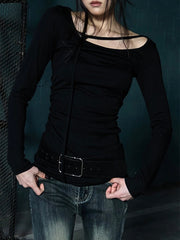 【NOT KNOWING】Strap Shirring Top