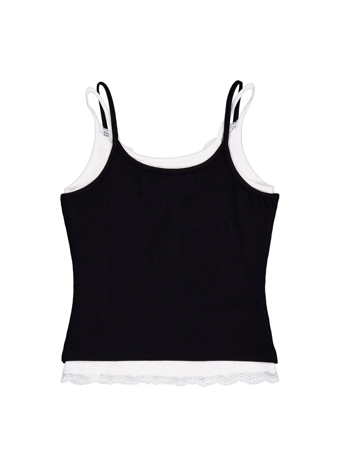 【NOT KNOWING】Lace Layered Cami Set